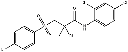 3-[(4-CHLOROPHENYL)SULFONYL]-N-(2,4-DICHLOROPHENYL)-2-HYDROXY-2-METHYLPROPANAMIDE Struktur