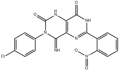 3-(4-CHLOROPHENYL)-4-IMINO-6-(2-NITROPHENYL)-1,3,7-TRIHYDRO-5,7-DIAZAQUINAZOLINE-2,8-DIONE Struktur