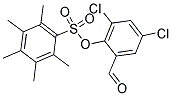 2,4-DICHLORO-6-FORMYLPHENYL 2,3,4,5,6-PENTAMETHYLBENZENE-1-SULFONATE Struktur