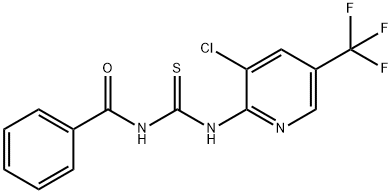 N-(((3-CHLORO-5-(TRIFLUOROMETHYL)(2-PYRIDYL))AMINO)THIOXOMETHYL)BENZAMIDE Struktur