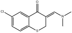 6-CHLORO-3-[(DIMETHYLAMINO)METHYLENE]-2,3-DIHYDRO-4H-THIOCHROMEN-4-ONE Struktur