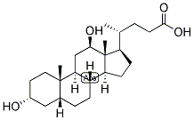 5BETA-CHOLANIC ACID-3ALPHA,12BETA-DIOL Struktur