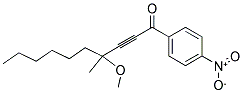 4-METHOXY-4-METHYL-1-(4-NITRO-PHENYL)-DEC-2-YN-1-ONE Struktur