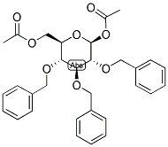 1,6-DI-O-ACETYL-2,3,4-TRI-O-BENZYL-A,BETA-D-GLUCOPYRANOSE Struktur