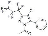 1-ACETYL-4-CHLORO-3(5)-PERFLUOROPROPYL-5(3)-PHENYLPYRAZOLE Struktur