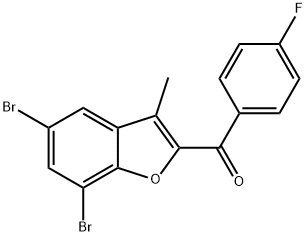 (5,7-DIBROMO-3-METHYL-1-BENZOFURAN-2-YL)(4-FLUOROPHENYL)METHANONE Struktur