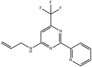 N-ALLYL-2-(2-PYRIDINYL)-6-(TRIFLUOROMETHYL)-4-PYRIMIDINAMINE Struktur