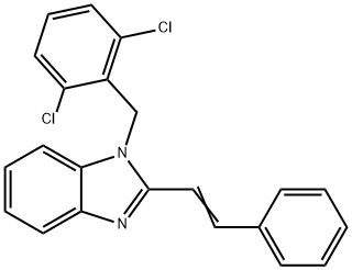 1-(2,6-DICHLOROBENZYL)-2-STYRYL-1H-1,3-BENZIMIDAZOLE Struktur