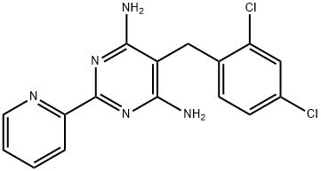 5-(2,4-DICHLOROBENZYL)-2-(2-PYRIDINYL)-4,6-PYRIMIDINEDIAMINE Struktur