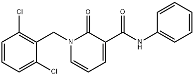 1-(2,6-DICHLOROBENZYL)-2-OXO-N-PHENYL-1,2-DIHYDRO-3-PYRIDINECARBOXAMIDE Struktur