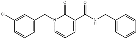 N-BENZYL-1-(3-CHLOROBENZYL)-2-OXO-1,2-DIHYDRO-3-PYRIDINECARBOXAMIDE Struktur