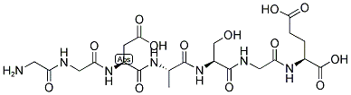 H-GLY-GLY-ASP-ALA-SER-GLY-GLU-OH Struktur