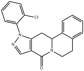 11-(2-CHLOROPHENYL)-5,11,12,12A-TETRAHYDROPYRAZOLO[3',4':4,5]PYRIDO[2,1-A]ISOQUINOLIN-8(6H)-ONE Struktur