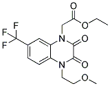 3,4-DIHYDRO-4-(2-METHOXYETHYL)-2,3-DIOXO-7-(TRIFLUOROMETHYL)QUINOXALINEACETIC ACID, ETHYL ESTER Struktur