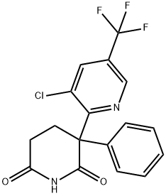 3-[3-CHLORO-5-(TRIFLUOROMETHYL)-2-PYRIDINYL]-3-PHENYLDIHYDRO-2,6(1H,3H)-PYRIDINEDIONE Struktur