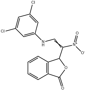 3-[2-(3,5-DICHLOROANILINO)-1-NITROVINYL]-2-BENZOFURAN-1(3H)-ONE Struktur