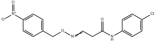 N-(4-CHLOROPHENYL)-3-([(4-NITROBENZYL)OXY]IMINO)PROPANAMIDE Struktur