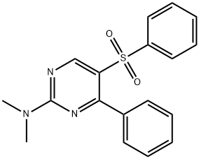 N,N-DIMETHYL-4-PHENYL-5-(PHENYLSULFONYL)-2-PYRIMIDINAMINE Struktur