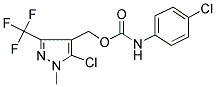 [5-CHLORO-1-METHYL-3-(TRIFLUOROMETHYL)-1H-PYRAZOL-4-YL]METHYL N-(4-CHLOROPHENYL)CARBAMATE Struktur