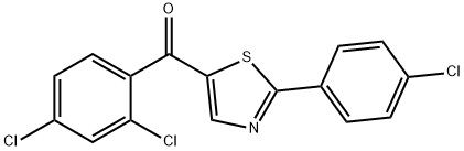 [2-(4-CHLOROPHENYL)-1,3-THIAZOL-5-YL](2,4-DICHLOROPHENYL)METHANONE Struktur