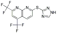 5,7-BIS(TRIFLUOROMETHYL)[1,8]NAPHTHYRIDIN-2-YL 1H-1,2,4-TRIAZOL-3-YL SULFIDE Struktur