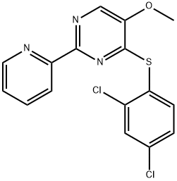 4-[(2,4-DICHLOROPHENYL)SULFANYL]-2-(2-PYRIDINYL)-5-PYRIMIDINYL METHYL ETHER Struktur