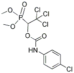 DIMETHYL (2,2,2-TRICHLORO-1-([(4-CHLOROANILINO)CARBONYL]OXY)ETHYL)PHOSPHONATE Struktur