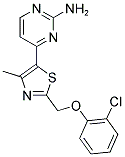 4-[2-[(2-CHLOROPHENOXY)METHYL]-4-METHYL-1,3-THIAZOL-5-YL]PYRIMIDIN-2-AMINE Struktur