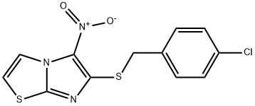 4-CHLOROBENZYL 5-NITROIMIDAZO[2,1-B][1,3]THIAZOL-6-YL SULFIDE Struktur