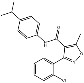 (3-(2-CHLOROPHENYL)-5-METHYLISOXAZOL-4-YL)-N-(4-(ISOPROPYL)PHENYL)FORMAMIDE Struktur