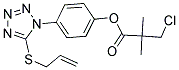 4-[5-(ALLYLTHIO)-1H-1,2,3,4-TETRAAZOL-1-YL]PHENYL 3-CHLORO-2,2-DIMETHYLPROPANOATE Struktur