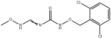 N-[(2,6-DICHLOROBENZYL)OXY]-N-[(METHOXYIMINO)METHYL]UREA Struktur