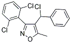 4-[CHLORO(PHENYL)METHYL]-3-(2,6-DICHLOROPHENYL)-5-METHYLISOXAZOLE Struktur