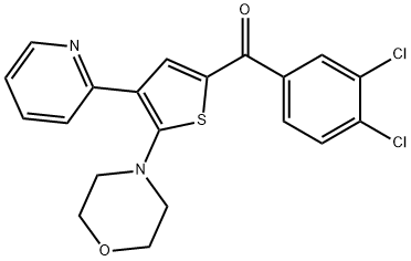 (3,4-DICHLOROPHENYL)[5-MORPHOLINO-4-(2-PYRIDINYL)-2-THIENYL]METHANONE Struktur