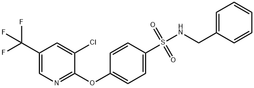 N-BENZYL-4-([3-CHLORO-5-(TRIFLUOROMETHYL)-2-PYRIDINYL]OXY)BENZENESULFONAMIDE Struktur