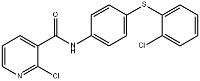 2-CHLORO-N-(4-[(2-CHLOROPHENYL)SULFANYL]PHENYL)NICOTINAMIDE Struktur