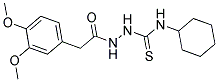 2-(3,4-DIMETHOXYPHENYL)-N-(((CYCLOHEXYLAMINO)THIOXOMETHYL)AMINO)ETHANAMIDE Struktur