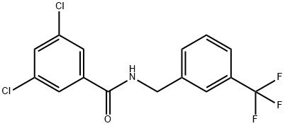 3,5-DICHLORO-N-[3-(TRIFLUOROMETHYL)BENZYL]BENZENECARBOXAMIDE Struktur