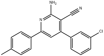 2-AMINO-4-(3-CHLOROPHENYL)-6-(4-METHYLPHENYL)NICOTINONITRILE Struktur