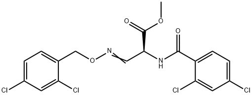 METHYL 2-[(2,4-DICHLOROBENZOYL)AMINO]-3-([(2,4-DICHLOROBENZYL)OXY]IMINO)PROPANOATE Struktur