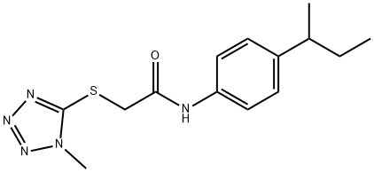 N-[4-(SEC-BUTYL)PHENYL]-2-[(1-METHYL-1H-1,2,3,4-TETRAAZOL-5-YL)SULFANYL]ACETAMIDE Struktur