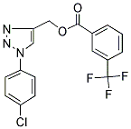 [1-(4-CHLOROPHENYL)-1H-1,2,3-TRIAZOL-4-YL]METHYL 3-(TRIFLUOROMETHYL)BENZENECARBOXYLATE Struktur