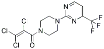 2,3,3-TRICHLORO-1-(4-[4-(TRIFLUOROMETHYL)PYRIMIDIN-2-YL]PIPERAZINO)PROP-2-EN-1-ONE Struktur