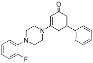 3-(4-(2-FLUOROPHENYL)PIPERAZINYL)-5-PHENYLCYCLOHEX-2-EN-1-ONE Struktur