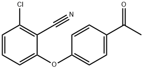 2-(4-ACETYLPHENOXY)-6-CHLOROBENZENECARBONITRILE Struktur