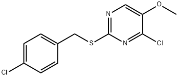 4-CHLORO-2-[(4-CHLOROBENZYL)SULFANYL]-5-METHOXYPYRIMIDINE Struktur