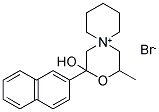 2-HYDROXY-4-METHYL-2-(2-NAPHTHYL)-3-OXA-6-AZONIASPIRO[5.5]UNDECANE BROMIDE Struktur