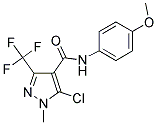 5-CHLORO-N-(4-METHOXYPHENYL)-1-METHYL-3-(TRIFLUOROMETHYL)-1H-PYRAZOLE-4-CARBOXAMIDE Struktur