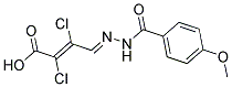 2,3-DICHLORO-4-[2-(4-METHOXYBENZOYL)HYDRAZONO]BUT-2-ENOIC ACID Struktur