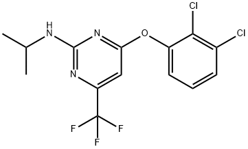 4-(2,3-DICHLOROPHENOXY)-N-ISOPROPYL-6-(TRIFLUOROMETHYL)-2-PYRIMIDINAMINE Struktur